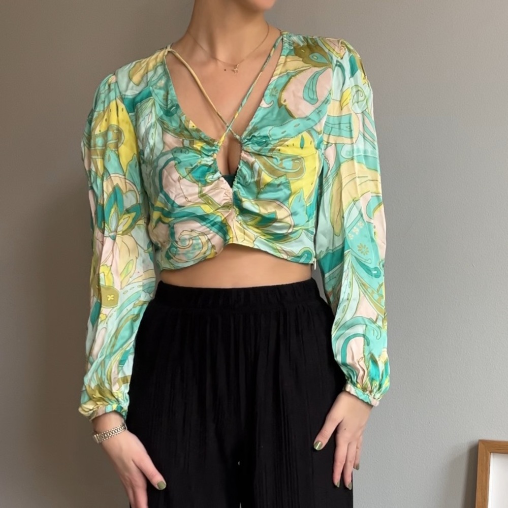 Zara patterned crop top